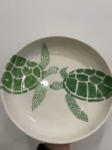 bord met schildpadden (groen)